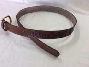 Belt with Embossed Animal Art Work