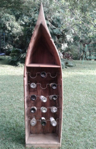 Canoe wine Rack