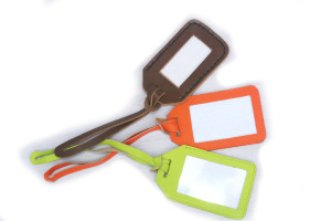 Luggage Tags Assorted Leather Colours
